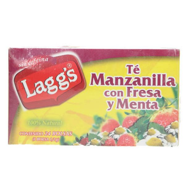 Imagen de REMATE Te Manzanilla Fresa Menta 24 sobres Laggs