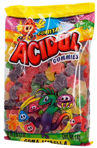 Imagen de Dulce estrella de gomita Acidul Bolsa de 1 Kg (IEPS inc.)