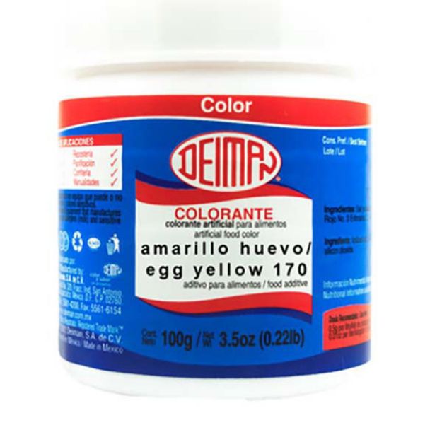 ColorAmarilloHuevo170Polvo100grDeiman