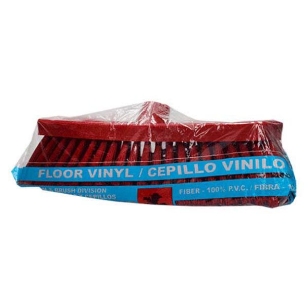 Imagen de Cepillo vinil para piso color rojo para baños Palma de Oro Sin baston