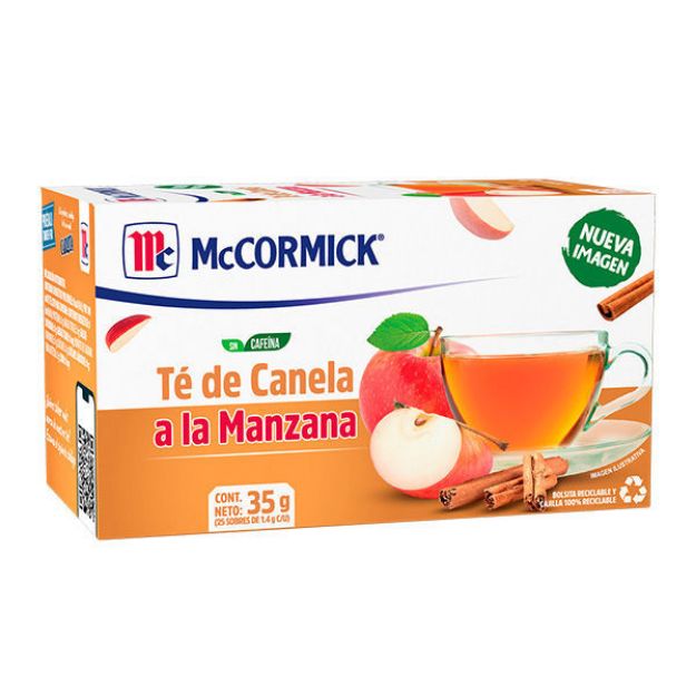 Imagen de Te Canela y Manzana McCormick paquete 25 sobres